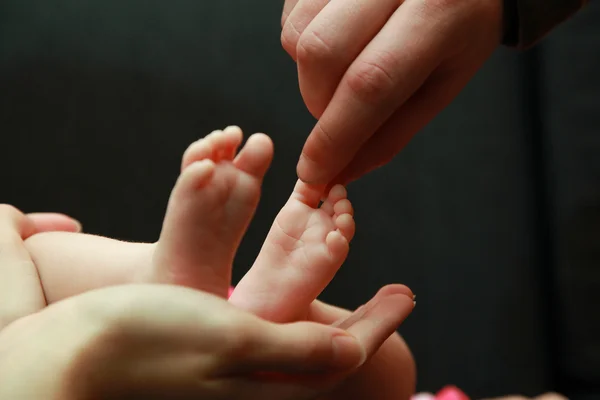Noha malého dítěte Stock Snímky