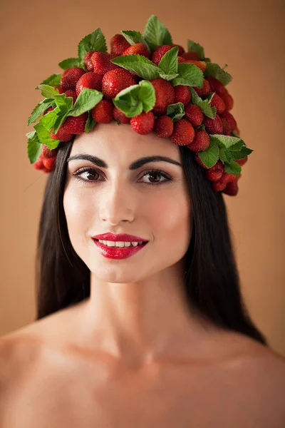 Strawberry flicka — Stockfoto