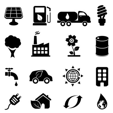 Eco and environment icons clipart