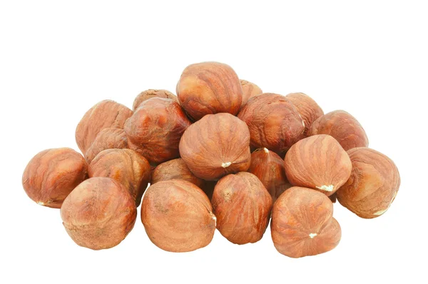 Small group of hazelnuts. — Stock Photo, Image