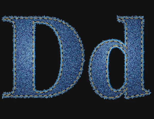 Векторные джинсовые буквы — стоковый вектор