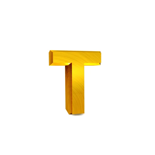 Altın parlayan 3d alfabesi — Stok fotoğraf