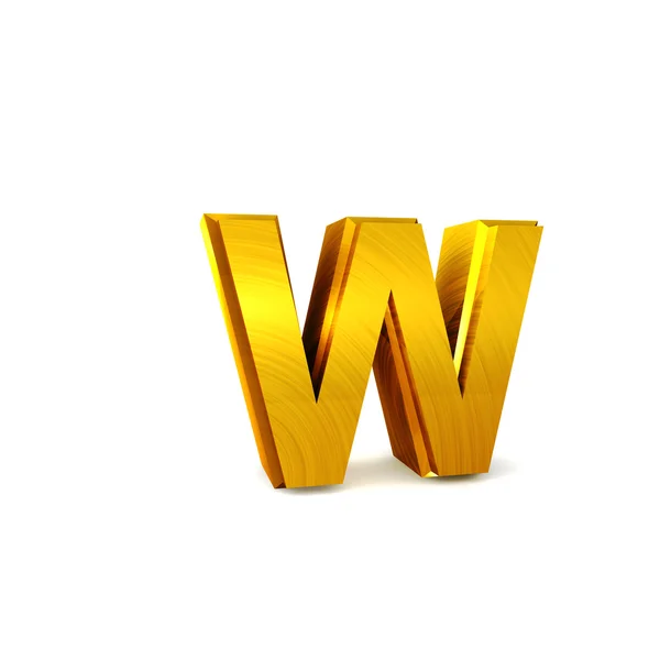 Glänzendes Gold 3d Alphabet — Stockfoto