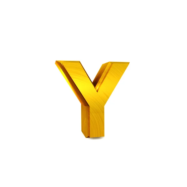 Glänzendes Gold 3d Alphabet — Stockfoto