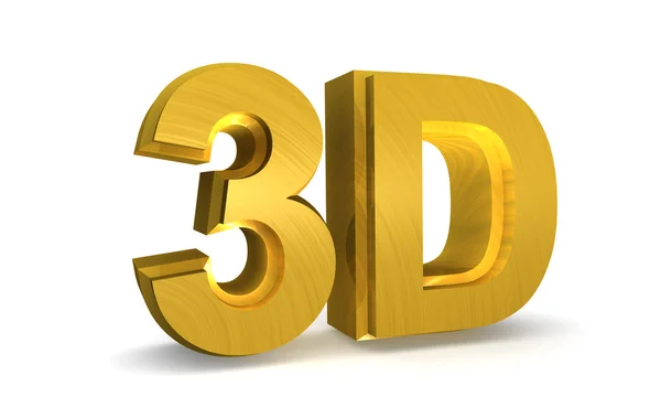 Brillante oro 3D Palabra —  Fotos de Stock