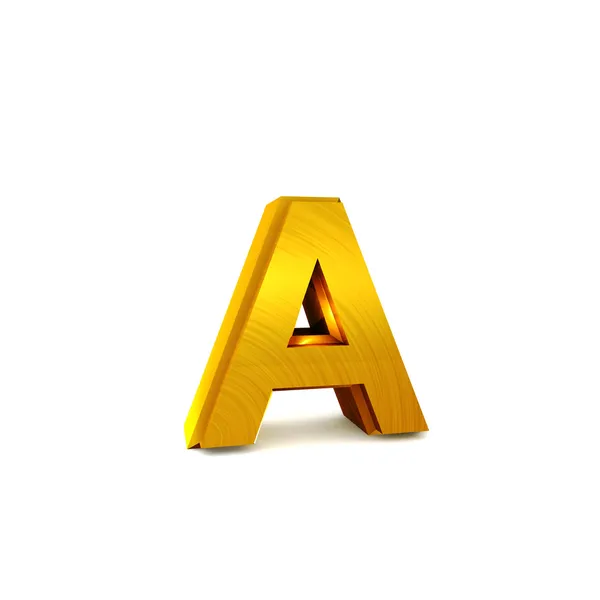 Brillante alfabeto de oro 3D — Foto de Stock