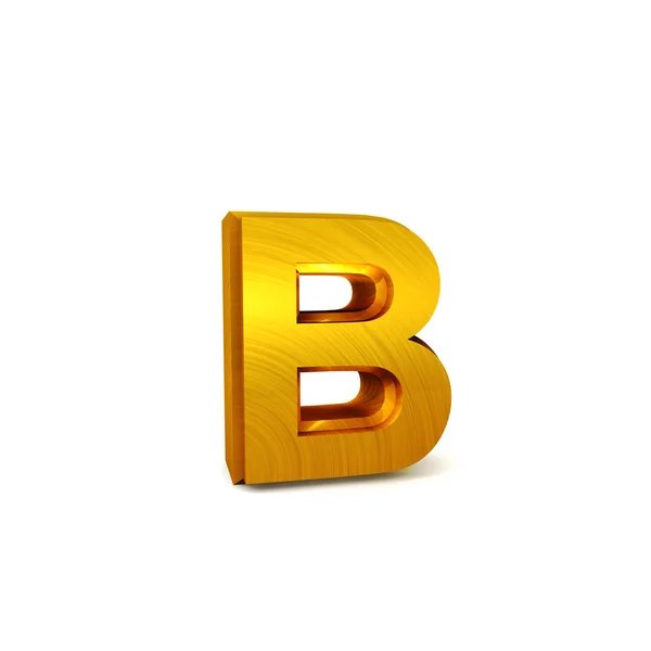 Schijnt goud 3D-alfabet — Stockfoto