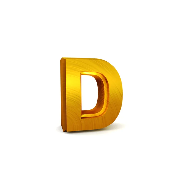 Сияющий золотой 3D алфавит — стоковое фото