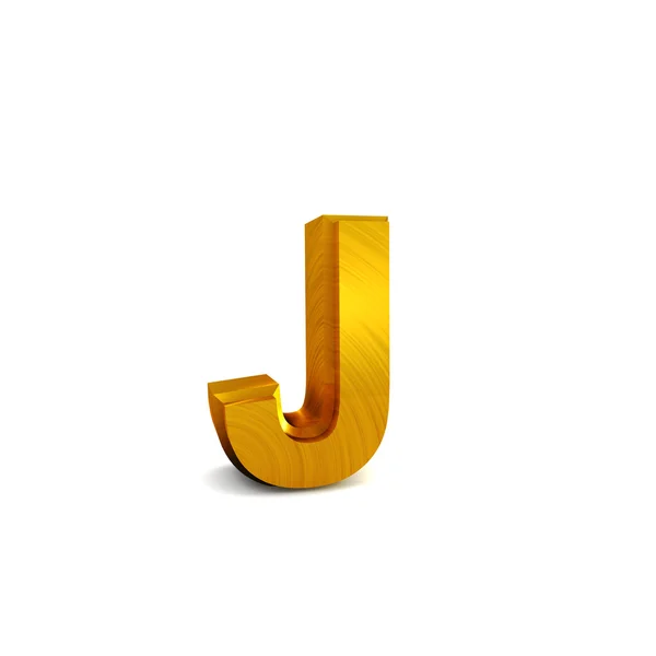 Luminoso alfabeto 3D oro — Foto Stock
