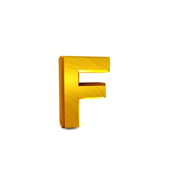 Aur strălucitor alfabet 3D — Fotografie, imagine de stoc