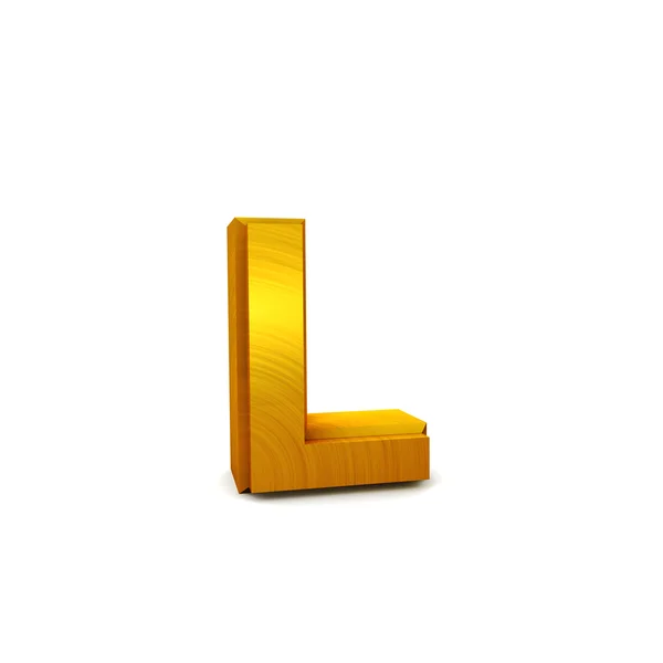Schijnt goud 3D-alfabet — Stockfoto