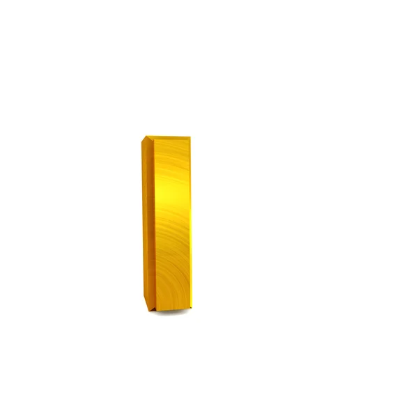 Brillante alfabeto de oro 3D — Foto de Stock