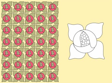 çiçek desenli - nilüfer