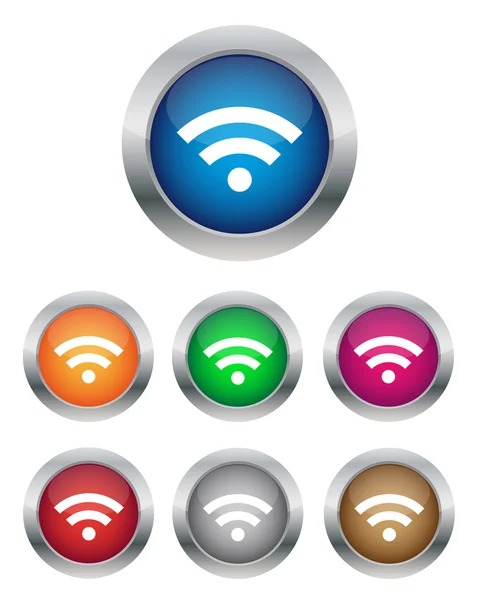 Wi-Fi кнопки — стоковый вектор
