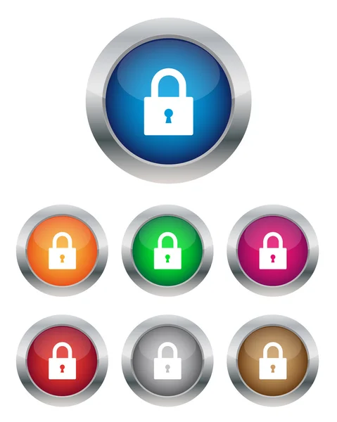 Lock buttons — Stock Vector