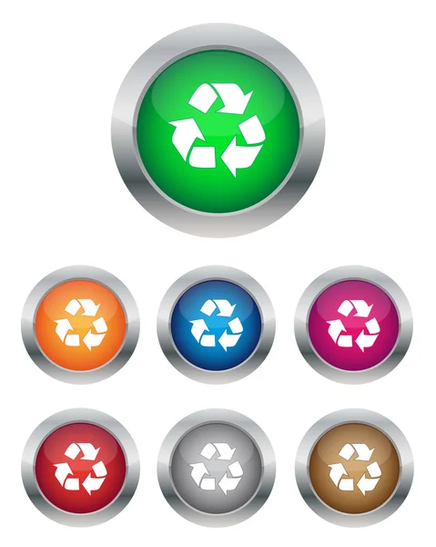 Reciclar botões —  Vetores de Stock