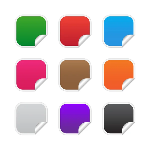 Kleurrijke vierkante etiketten — Stockvector