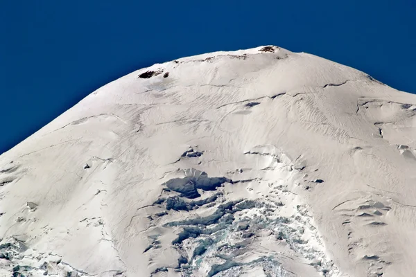 Monte nevado Rainier Fechar com cratera — Fotografia de Stock
