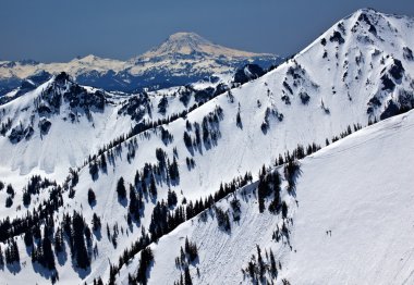 Snowy Mount Saint Adams and Ridge Lines Washington clipart