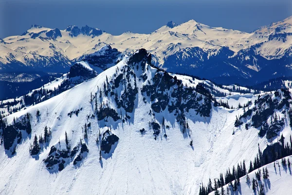 Schneebedeckte Bergrücken Linien Kristallberg Washington — Stockfoto