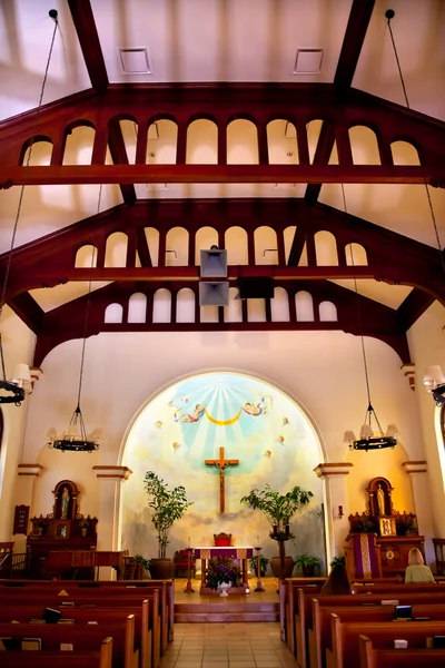 Ευαγγελισμού της Θεοτόκου Εκκλησία εσωτερικό παλιά Σαν Ντιέγκο πόλη califor — Φωτογραφία Αρχείου