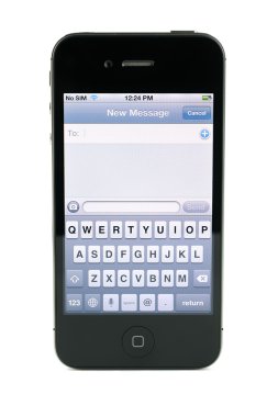 Apple iPhone 4s text message clipart