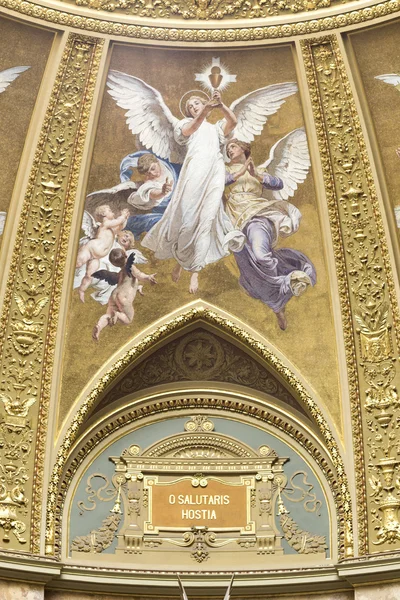 St. Stephen Bazylika, panorama wewnętrzna — Zdjęcie stockowe