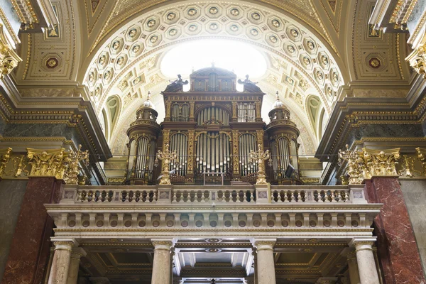 St. Stephen's Basilica, pipe organ — Stock Photo, Image