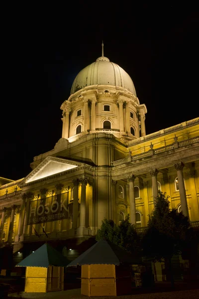 stock image Royal palace cupola at night, budapest