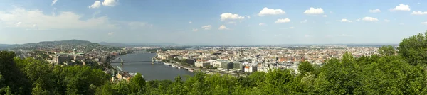 stock image Spring panoramic photo of the budapest historic center