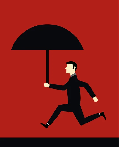 Επιχειρηματίας ομπρέλα — Διανυσματικό Αρχείο