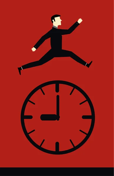 Hombre de negocios Jump Time — Archivo Imágenes Vectoriales