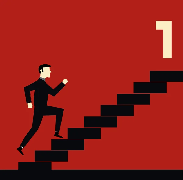 Biznesmen schodów — Wektor stockowy