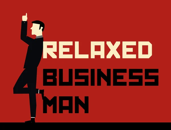Hombre de negocios relajado — Vector de stock