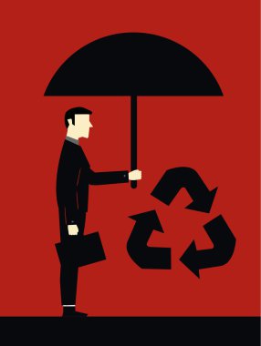 Businessman Protect Ecology clipart