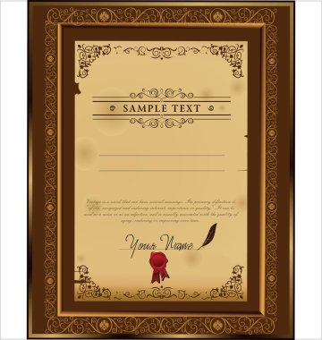 Certificate of completion template. Vector clipart svg vector 