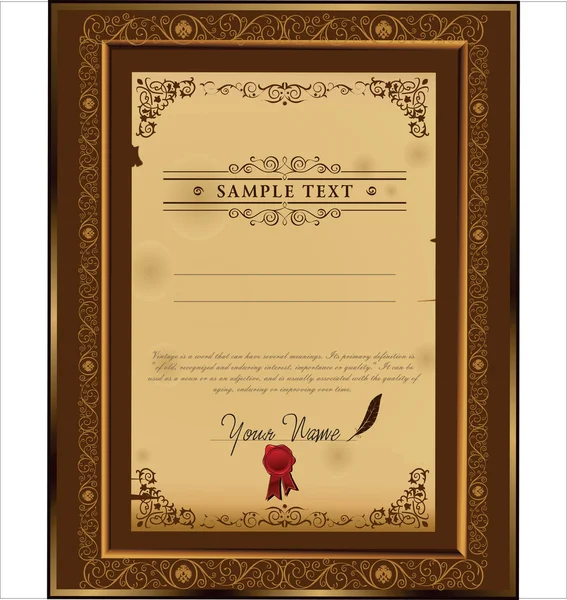 Certificate of completion template. Vector Stock Illustration