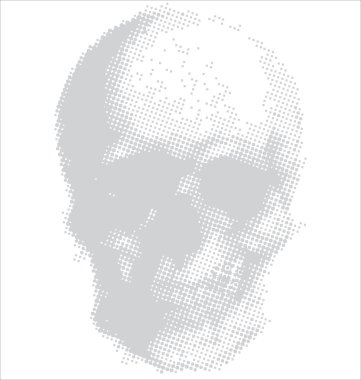 Halftone Skull clipart