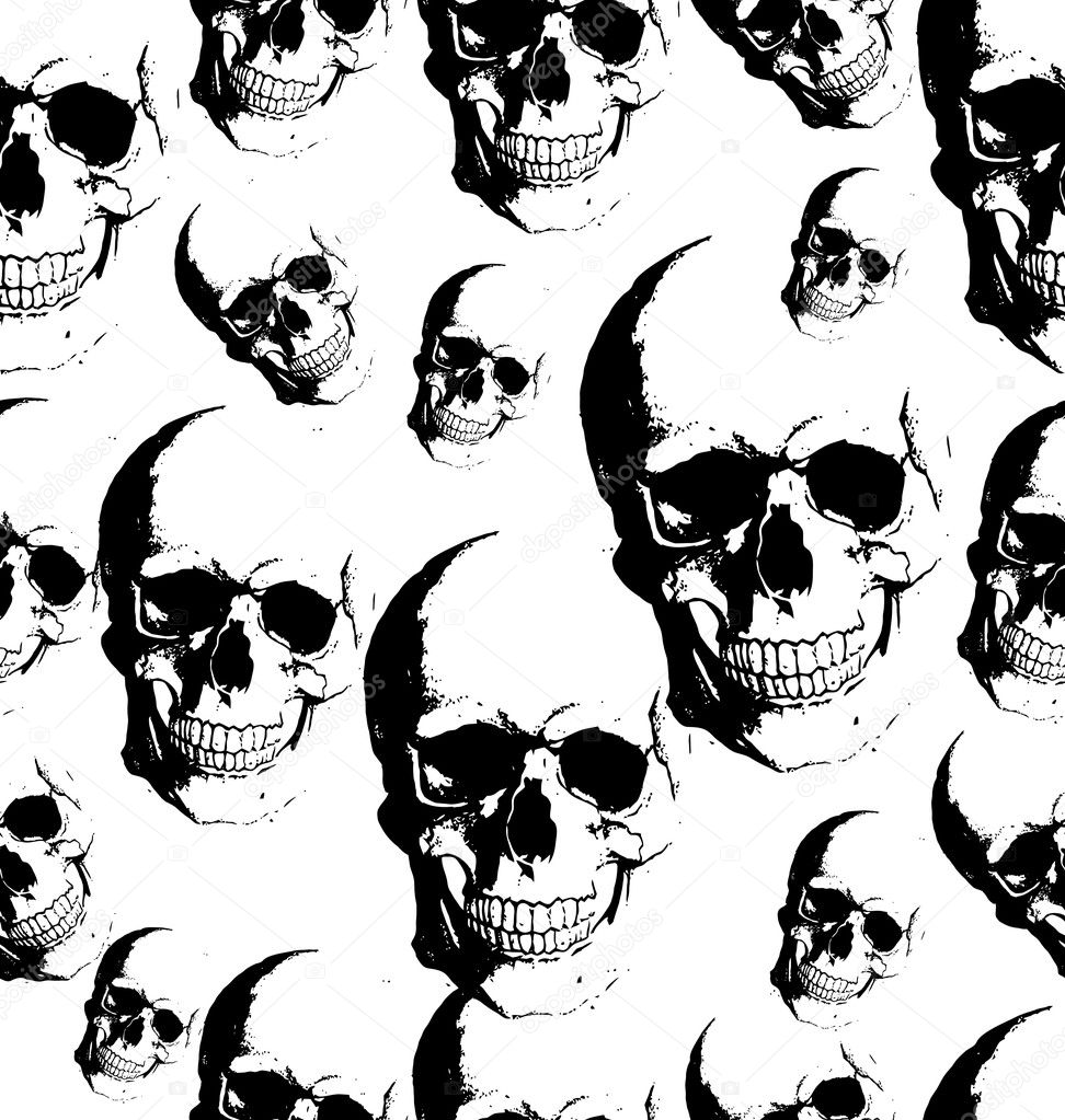 Skull seamless background