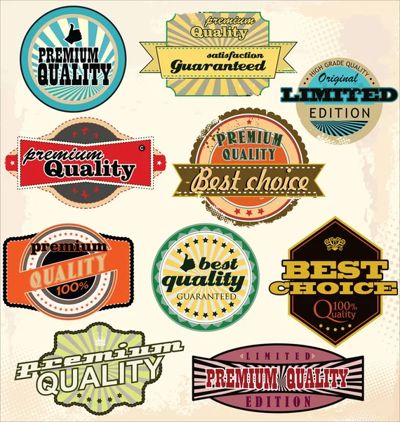 Collezione Etichette Vintage - Migliore qualità — Vettoriale Stock