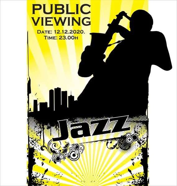 Affiche jazz — Image vectorielle