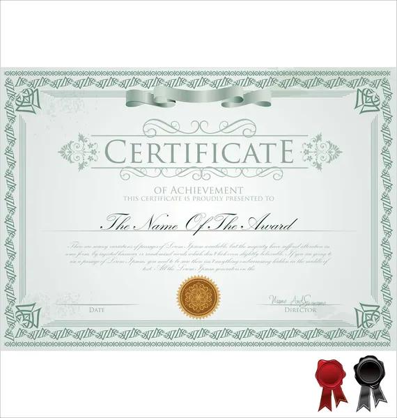 Vector illustration of detailed certificate Vector Graphics