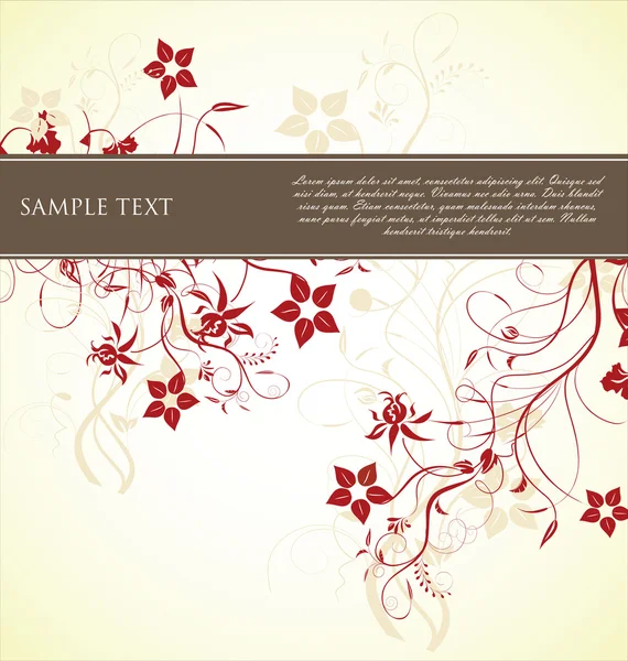 Floral background with place for your text — Stock Vector