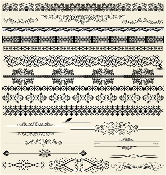 Каліграфічні елементи дизайну та декору Векторна Графіка