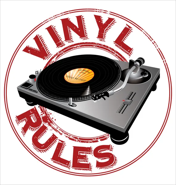 Vinyl rules background Stock Vector