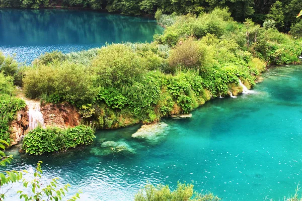 Plitvice lake with magic colors — Stock Photo, Image