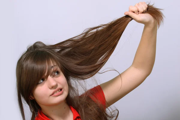 Fight with hairs — Stock Photo, Image