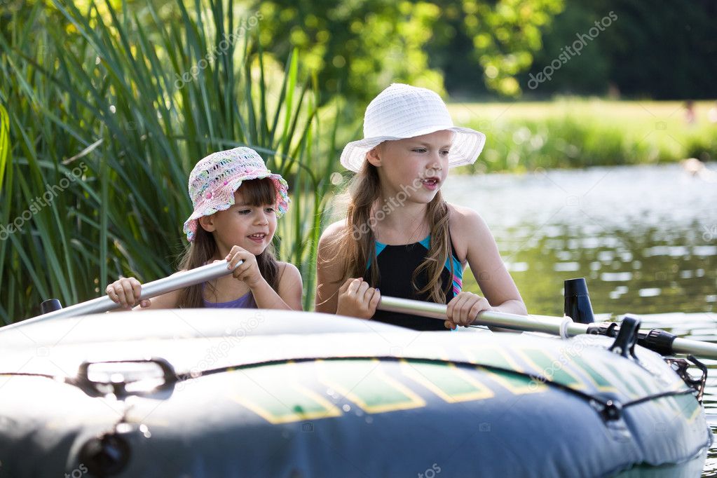 Girls on boat