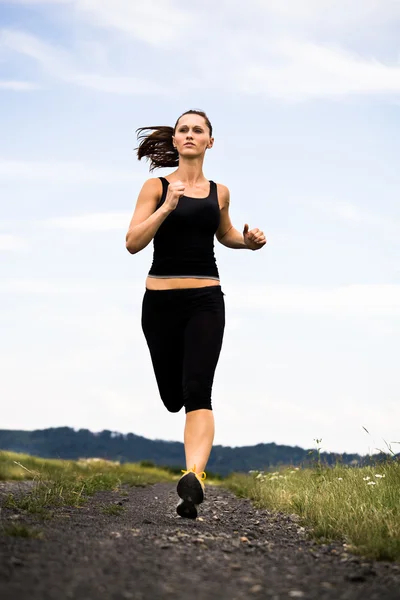 Jogging kvinna — Stockfoto