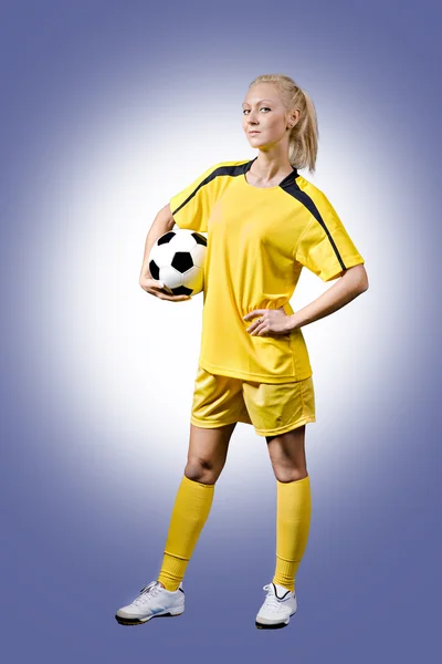 Calcio ragazza — Foto Stock